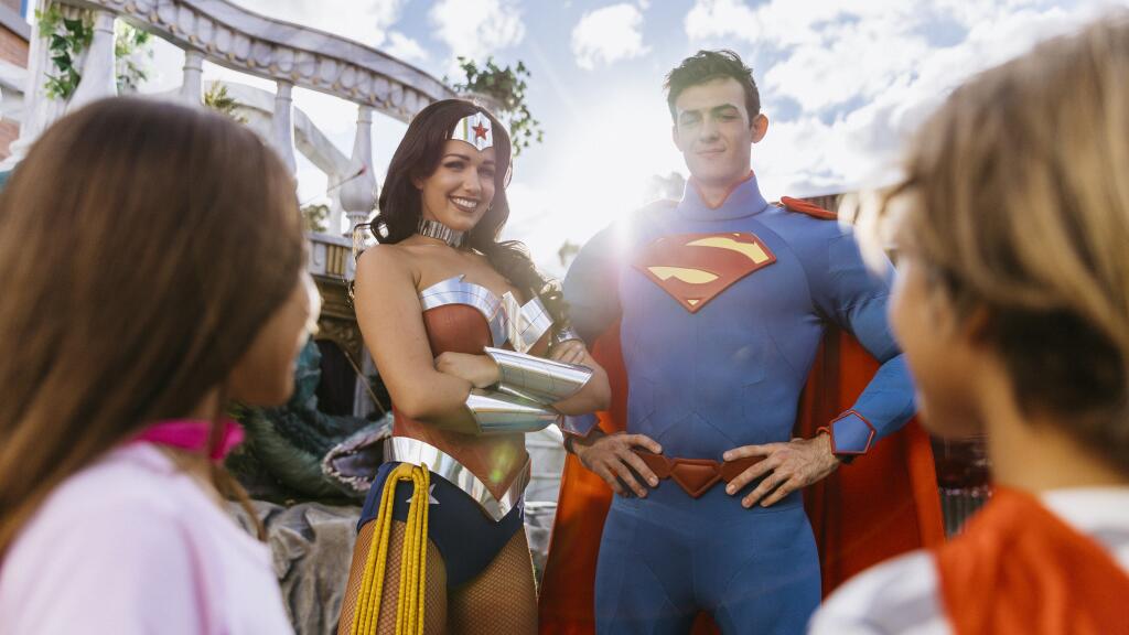 Warner Bros. Movie World Wonder Woman and Superman